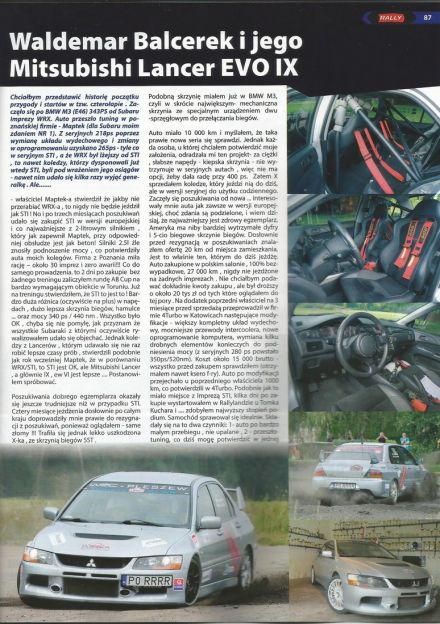 Mitsubishi Lancer Evo IX.